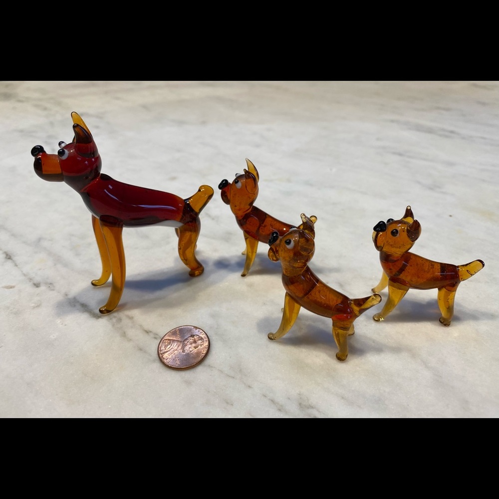 Murano Glass Boxer Family - Picture 3 of 7